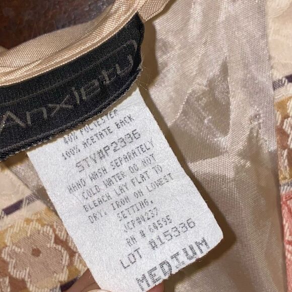 Vintage Anxiety Brocade Striped Tapestry Vest - Picture 3 of 5